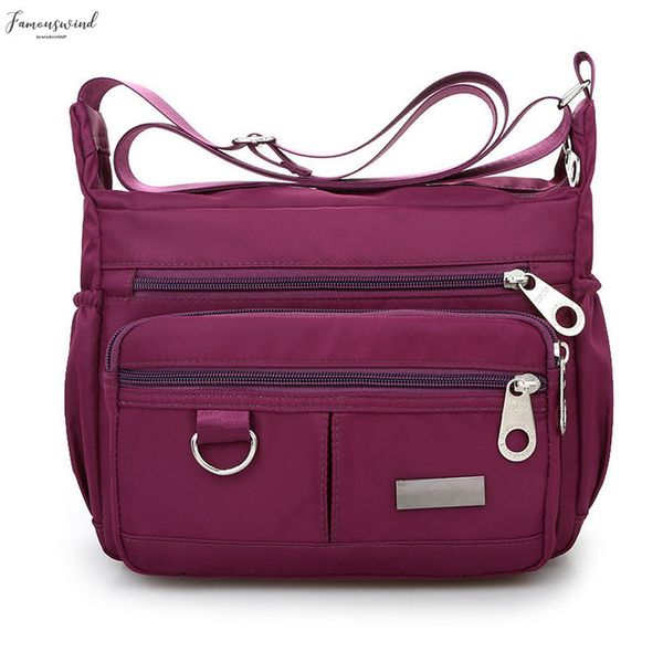 

2020 new casual nylon bag shoulder bags messenger multilayer bag waterproof nylon lady mom casual bolsos sac a main hot