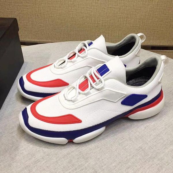 

knit fabric cloudbust sneakers mens shoes outdoor walking comfortable shoes lace -up low men shoes chaussures pour hommes, Black