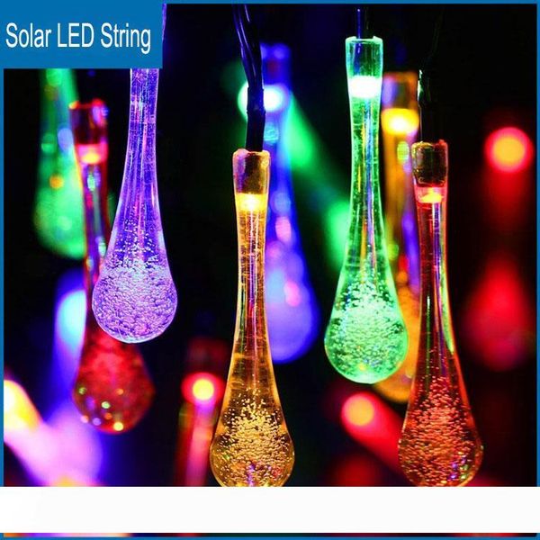 

solar water drop led string 20 leds 4.8 metre garden christmas lights string outdoor christmas