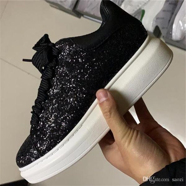 

new brand classic designer men women fashion white leather low sports sneakers flat shoes 35-46 with box, Black