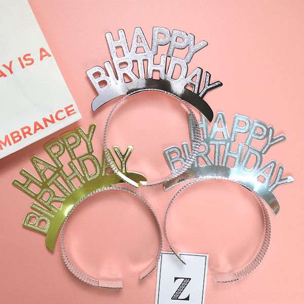 

innovative style happy atmosphere foil letter gilding children pie headdress headdress cap supplies dress-up, Slivery;white