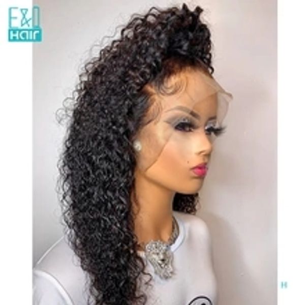 

brazilian curly 4x4 lace closure wig human hair wigs pre plucked hairline 150% density curly wigs lace front wigs, Black