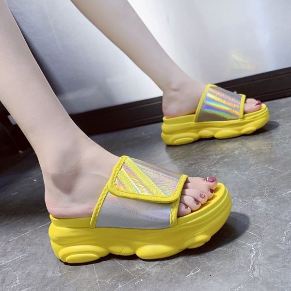 

2020 new fashion slippers for ladies summer platform sandals, Black