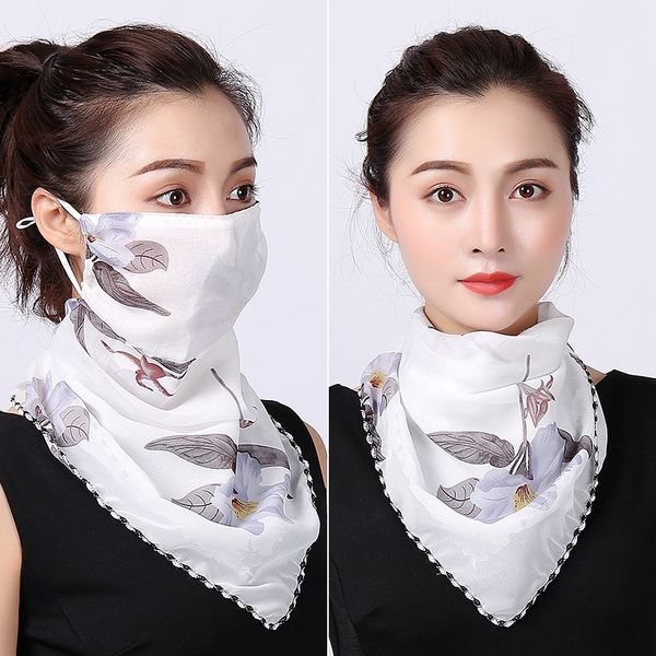 

summer 2019 new anti-blocking shawl korean all-match scarf mask breathable ice silk anti-blocking scarf mask female, Blue;gray