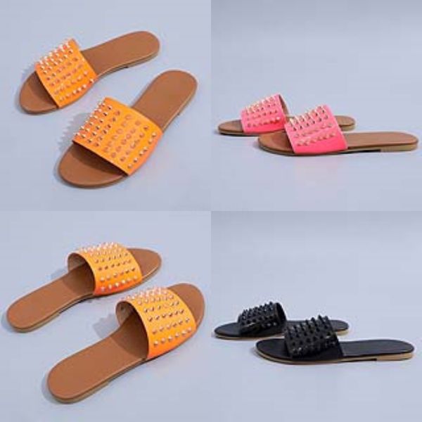 

ig quality women sandal slides dener leater sandals ladies fasion dress party ig eel slipper sandal dual use l24#315#594, Black