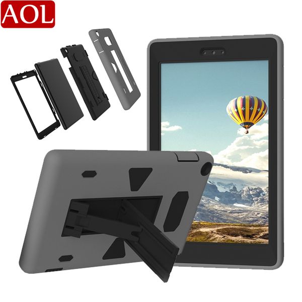 

бѬон пѬоивођдаѬнй еол дл amazon kindle fire hd7 hd8 2017 2016 3в1 silicon + pc robot heavy duty hard cover полн