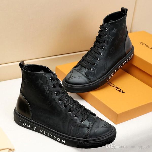 

2020qh new men's casual fashion shoes, men's travel outdoor sports shoes, high-lace-up shoes, fast delivery, original box pack, Black