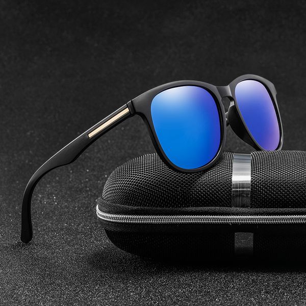 

polarized sunglasses lady men fashionclassic outdoor round big frame sunglasses coating lens men women driving uv400, White;black