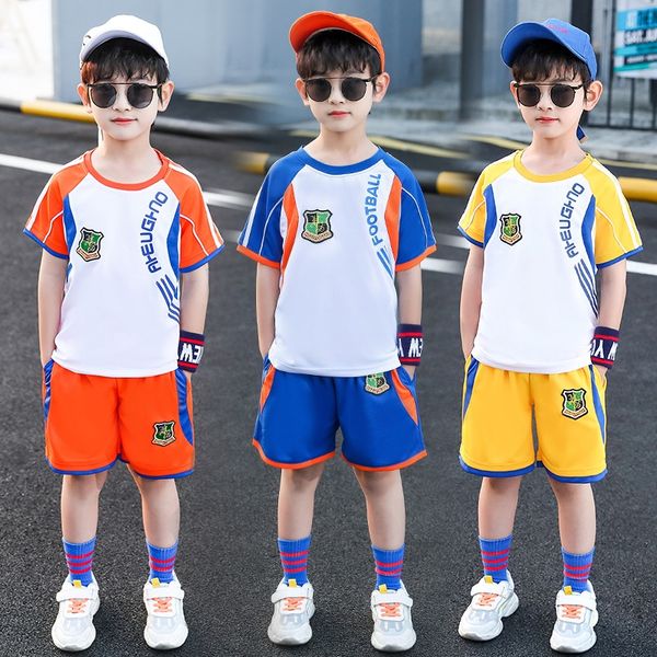 

boy's suit children short-sleeved sports two-piece in the big summer children's children's loose 2020 new fashionable