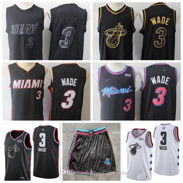 

dwyane wade jerseys 2019 men city 2020 edition blue basketball shorts, Black;red