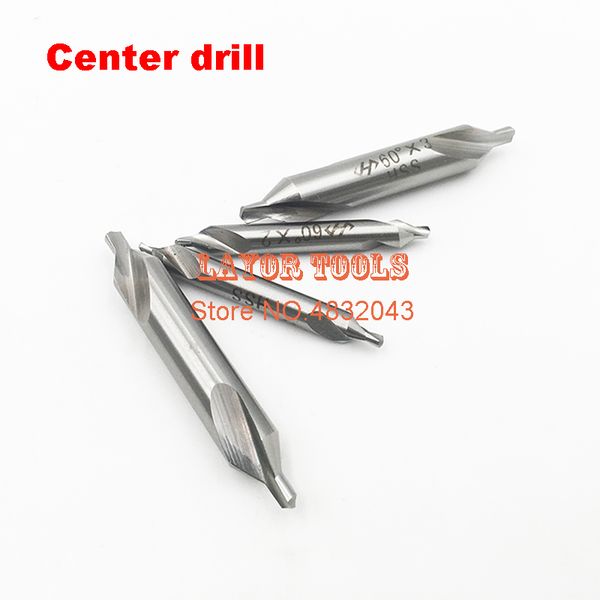 

10pcs/set hss combined center drills 60 degree countersink drill bits set tool kit 1mm 2mm 3mm 4mm 5mm 6mm