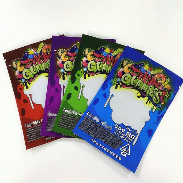 

compre venta caliente dank gummies bolsa de mylar edibles bolsas de embalaje 500mg edibles osos de gominola cubos bolsas vacas envo a, Pink;blue