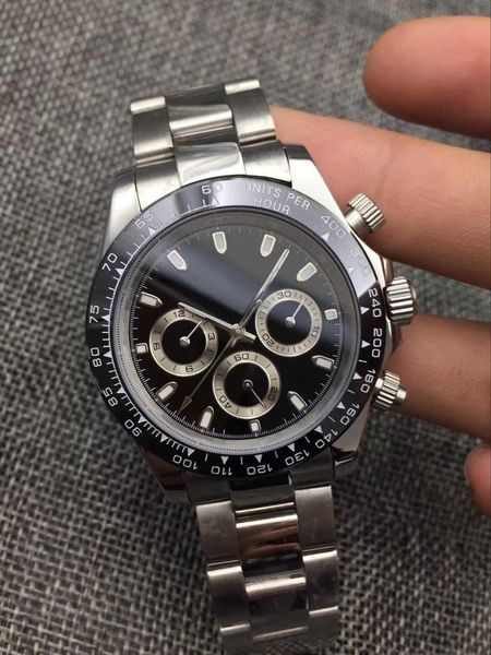 

brand 116509 stainless steel automatic mechanical men's watches, ditona series.40mm luxury watch 3a watch men's sports watch, Slivery;brown