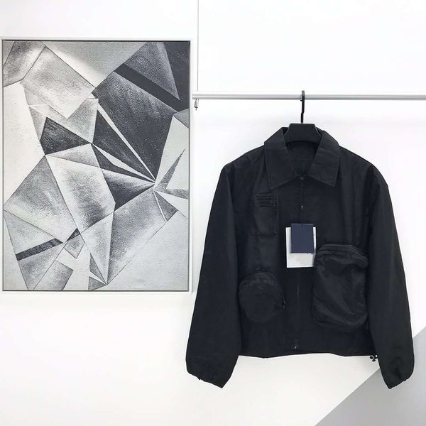 

20fw multi pocket casual and loose jacket fashion button coat casual high street hip hop outerwear zdll0723, Black;brown