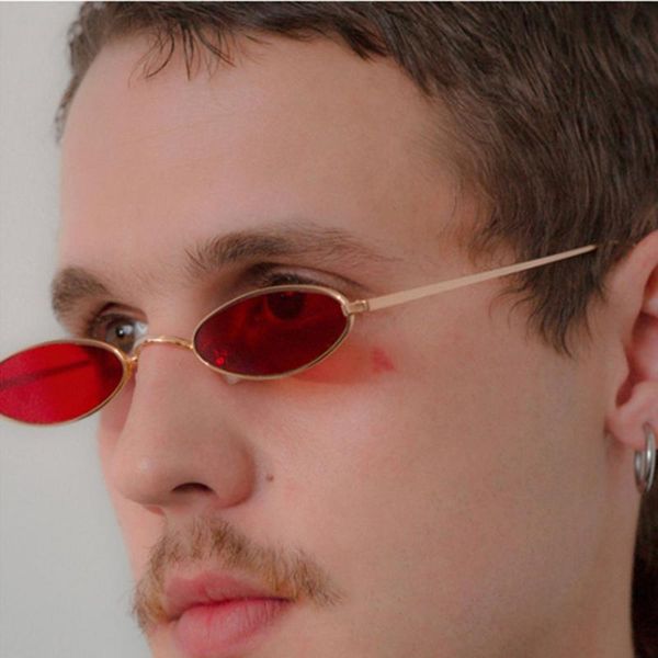 

yooske oval small sunglasses men women brand designer metal frame sun glasses clear lens eyewear female male uv400, White;black