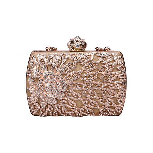 

women evening party bag diamonds elegant crystal clutch luxury bridal wedding party wallet purse handbag flower crystal purses