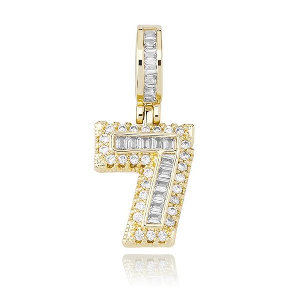 

new square zirconium crystal sugar digital hip-hop with zircon pendant necklace fashion brand necklace can be customized diy stitching, Red;blue