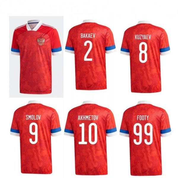 

2020 russia soccer jersey #10 akhmetov dzyuba soccer shirt mens #17 golovin smolov yusupov football uniform, Black;yellow