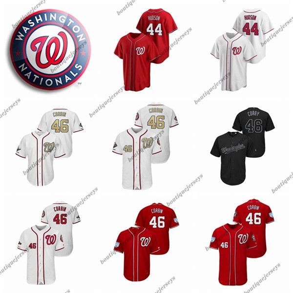 

men women youth washington nationals 44 daniel hudson 46 patrick corbin #00 home 2020 custom jerseys baseball jersey, Blue;black
