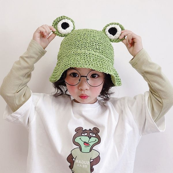 

children's boy's straw baby's sun cute fisherman sunscreen sunscreen hat super cute girl's thin fisherman hat, Blue;gray