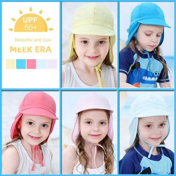 

yong fa industry spring and summer shawl girls sun hat sun protection children's summer baby cap baby cap hat, Yellow