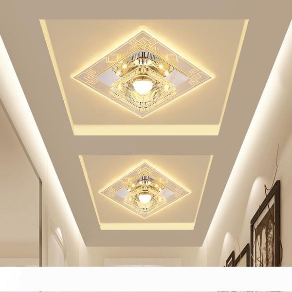 

18см * 18см square led crystal потолочное освещение подъездом aisle лампы современный минималистский коридор потолочный светильник гостиная