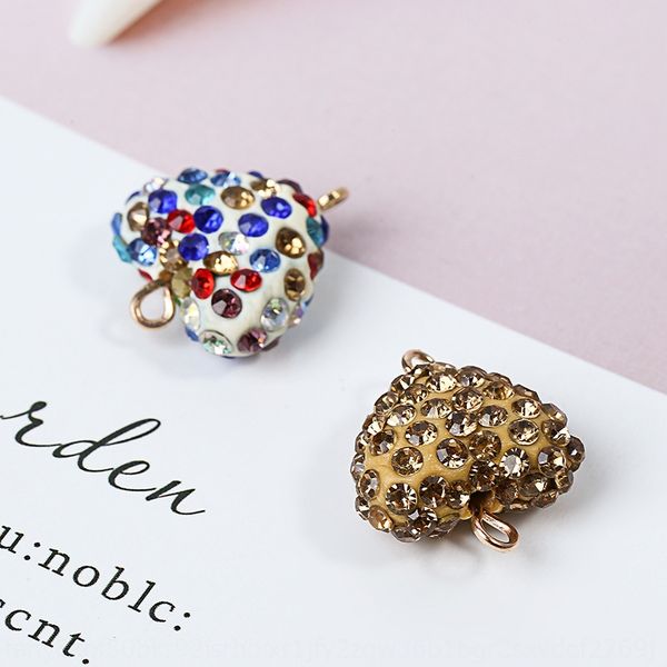 

diy boutique clay diy rhinestone perforated peach heart clothing shoes and hats accessories head rope accessories, Silver