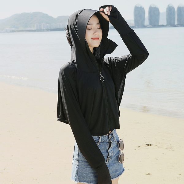 

outdoor cycling uv-proof sun travel bicycle shawl holiday sun-proof clothing shawl integrated hat beach hat tide, Blue;gray