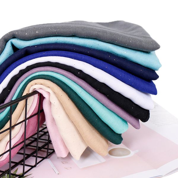 

ethnic clothing 2021 muslim cotton hijab scarf for women islamic soft glitter headscarf femme musulman head ladies shawl arabic, Red