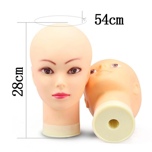 

selling female mannequin head without hair for making wig stand and hat display cosmetology manikin training head t-pins cx200716, White