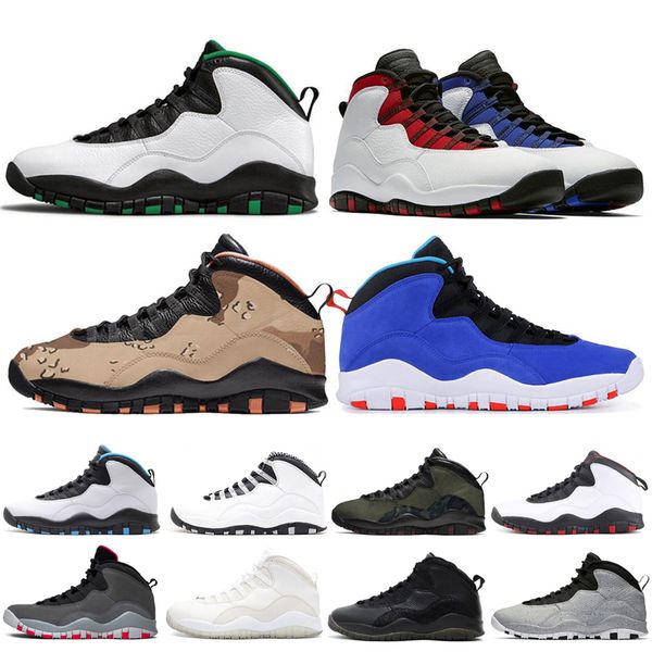 

new arrival 10 10s mens seattle cool grey cement desert camo fusion red smoke grey 10s men athletic sneakers basketball shoes