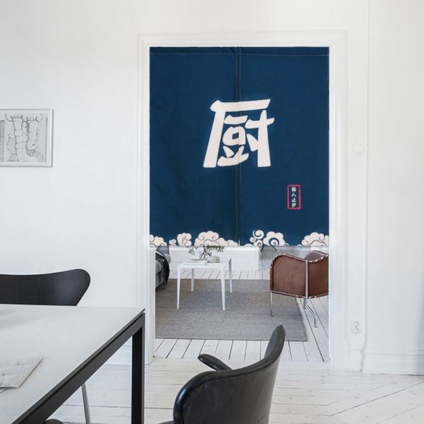 

doorway curtain noren rabbit under moon for home decoration 85x120cm