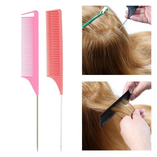 

fine weaving highlighting foiling hair comb pin tail combs hair dyeing, Silver