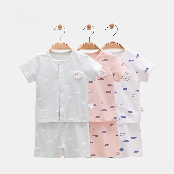 

baby suit thin cotton short-sleeved shorts men's and women's children's suit 2019 new t-shirt t-shirt baby summer clothes
