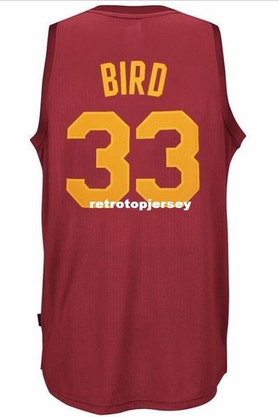 

larry bird #33 sewn hickory retro ad jersey mens vest size xs-6xl stitched basketball jerseys ncaa, Gray
