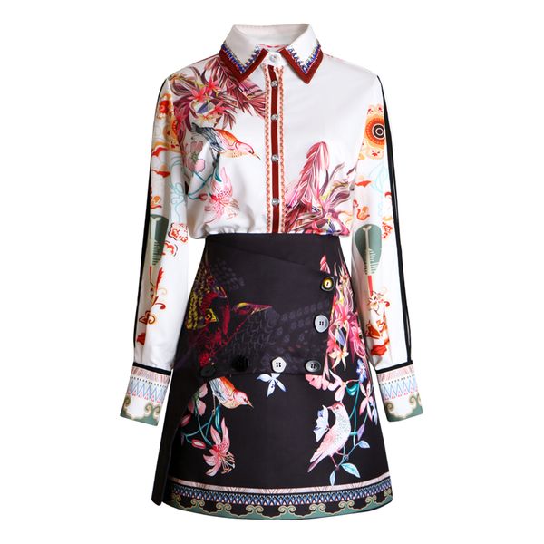 

spring 2020 new women's clothing retro print small men wear wear thin temperament hit color fashion suit dress foreign style