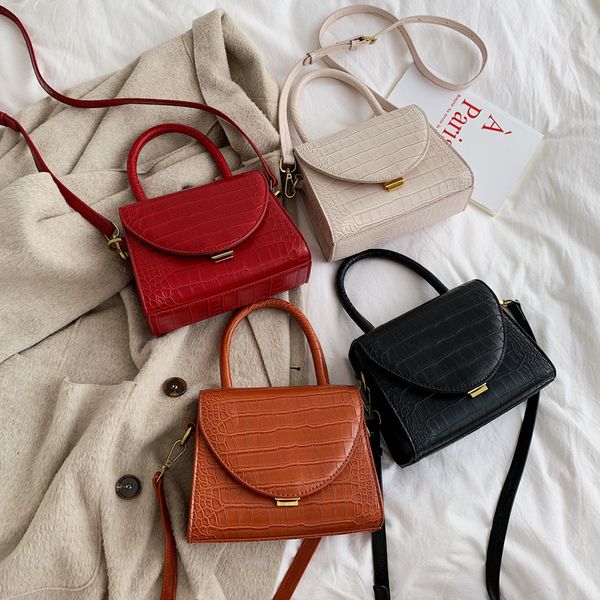 

stone pattern pu leather crossbody bags for women 2020 luxury quality shoulder messenger bag lady designer handbags totes