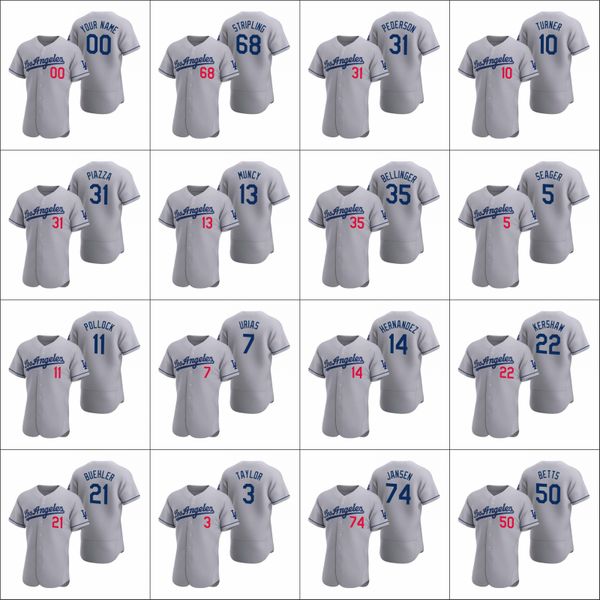 

los angeles dodgers men #22 clayton kershaw 35 cody bellinger 21 walker buehler women youth custom authentic 2020 road jersey, Black