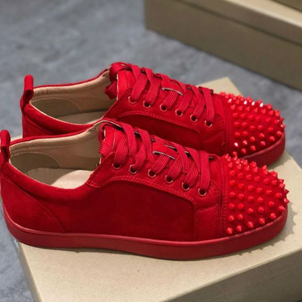 

ffashion новый роскошный дизайнер случайных мужчин и женщин спортивные сплошной цвет шип спортивная обувь пара спорта сплошной цвет шип обув, Black