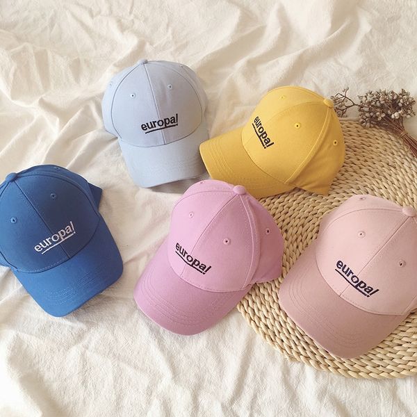 

korean style all-match personalized street trend embroidered letter cap leisure sports embroidered hat outdoor sun hat children, Blue;gray