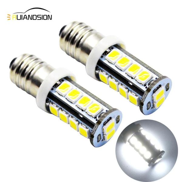 

2pcs new lamp 2835 smd 18 led bulb dc 6v 12volt white mes e10 1447 screw for car torch bike bicycle light bulb xenon white 6000k