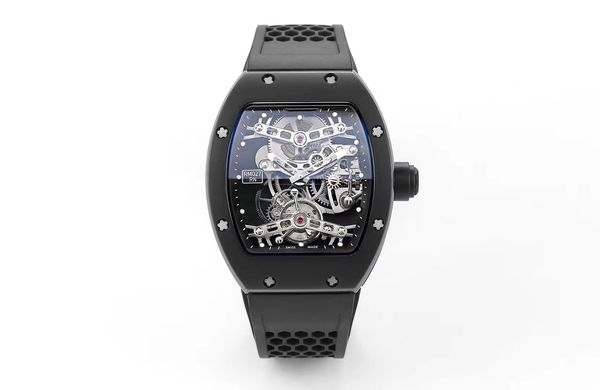 

rm027, a magic copy of the ax, rm027 customized tourbillon movement, titanium metal case, 40mm diameter, high quality, Slivery;brown