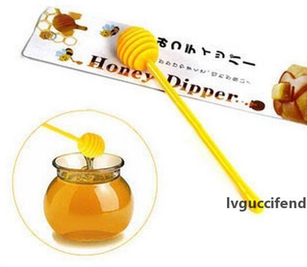

silicone honey dipper honey spoon candy color honey stick stirring rod 17cm kitchen tools