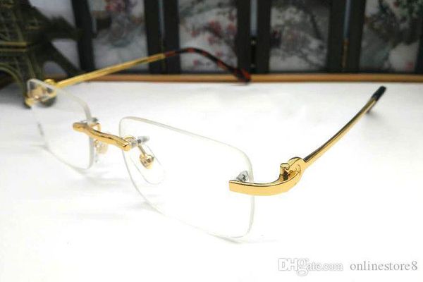 

new rectangle gold glasses frame fashion sunglasses frame optical frames eyewear oculos buffalo plain mirror glasses, White;black