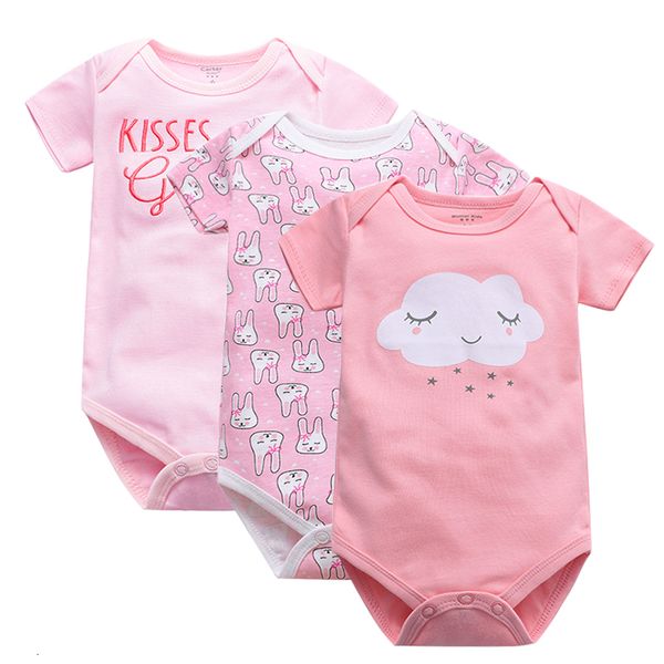 

new bodysuits baby girls boys short sleeve cartoon newborn baby boy jumpsuit overalls macaron infant girl bebe 2020 summer, Blue