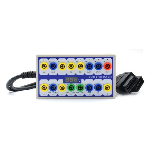 

obd signal transfer obdii breakout box car protocol detector car diagnostic tool obd2 pin out/ break out box auto accessories