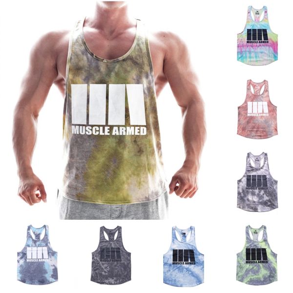 

2020 gym tank gym men vest stringer bodybuilding singlet undershirt sportswear men's fitness clothing, White;black