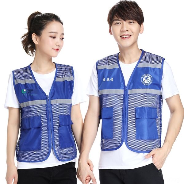 

fvkhg advertis safety vest print printed sanitation cloth vest reflective strip ing mesh cloth construction reflective strip advertising shi, Black;white