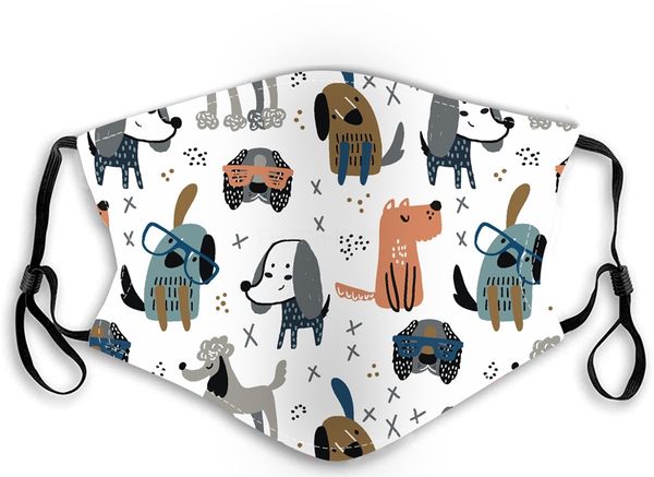 

kid children anti-pollution masks boys girls cartoon mouth face masks kids anti-dust breathable earloop washable reusable cotton mask#115