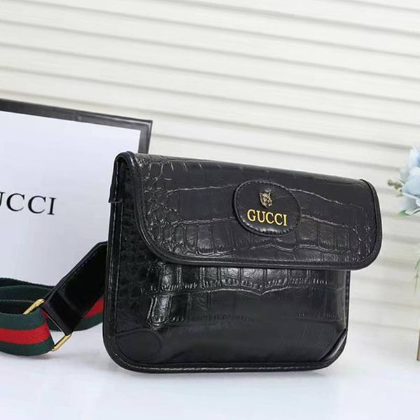 

fast delivery mens leather chest pack belt bag sac bandoulière luxury designer shoulder bags trend style men crossbody bag